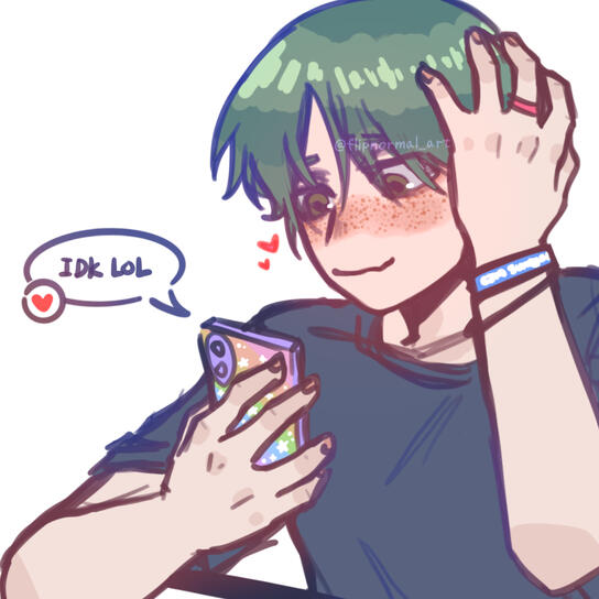 Me Texting “Someone” o///o